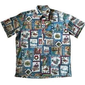 Rare VINTAGE 2002 Reyn Spooner Mele Kalikimaka Limited Edition Patchwork Shirt